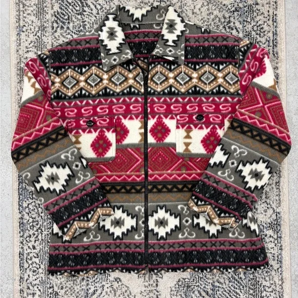 Aztec Patterned Jacket with Zipper - Picture 1 of 2